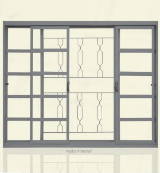 Vitro de Correr Grade Mosaico 120 x 100
